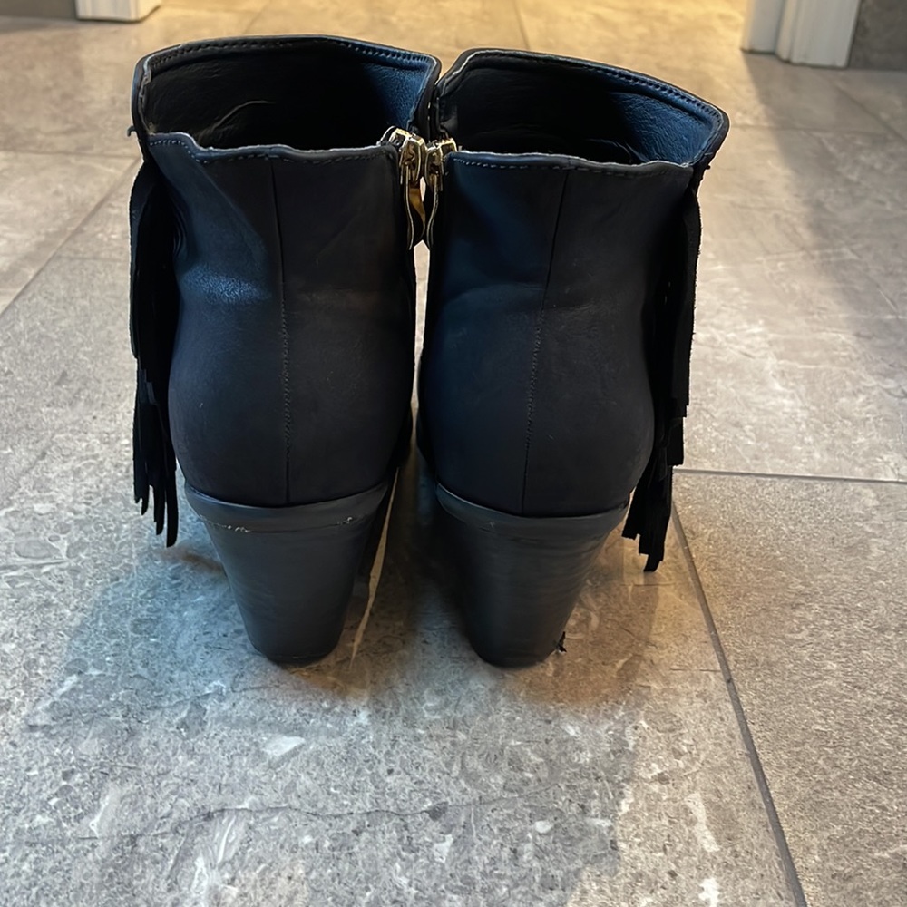 Bucco Fringe Heeled Booties - Picture 6 of 12